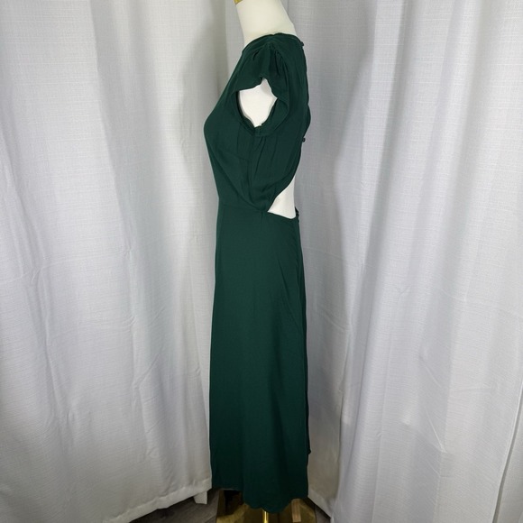 NEW Reformation Gavin Emerald Greem Midi Dress Cut Out Back Size 6 Wedding Party - Picture 5 of 15